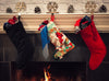Lesovs Christmas Stockings Above the Fire