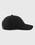 Rubber Patch Cap - Black Wool Twill