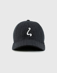Squigg-"L" Cap - Dark Herringbone Wool/Cashmere