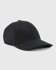 "L" Patch Cap - Dark Herringbone Wool/Cashmere