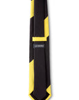 Black & Yellow Striped Silk Tie Back