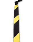 Black & Yellow Striped Silk Tie Front