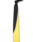 Black & Yellow Swoop Silk Tie Front