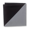 Black and Gray Triangles Pocket Square Folded