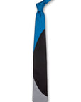 Blue Black & Gray Eclipse Silk Tie Front