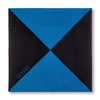 Blue and Black Triangles Pocket Square Front