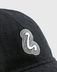 Fingerprint Cap - Dark Herringbone Wool/Cashmere
