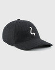 Squigg-"L" Cap - Dark Herringbone Wool/Cashmere