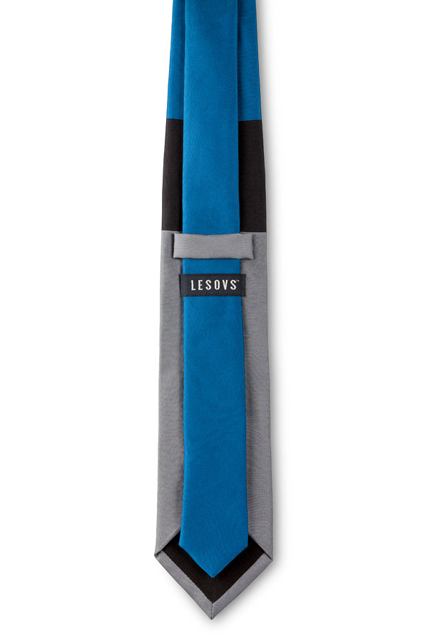 Black Block Silk Tie Back