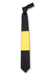 Black & Yellow Block Silk Tie Front