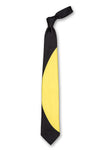 Black & Yellow Eclipse Silk Tie Front