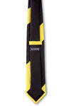Black & Yellow Striped Silk Tie Back