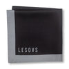 Black and Gray Edges Pocket Square Folded