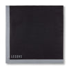 Black and Gray Edges Pocket Square Unfolded
