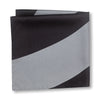 Black and Gray Swoop Pocket Square Folded