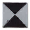 Black and Gray Triangles Pocket Square Unfolded