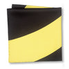 Black and Yellow Swoop Pocket Square Folded