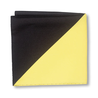 Black and Yellow Triangles Pocket Square Folded