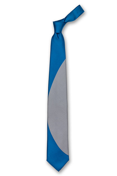 Blue & Gray Eclipse Silk Tie Front