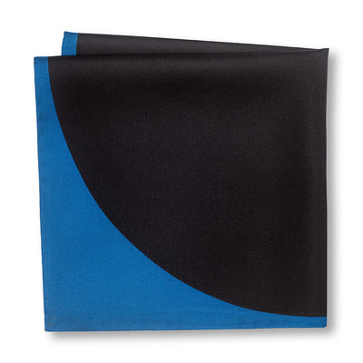 Blue and Black Sphere Pocket Square Back