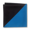 Blue and Black Triangles Pocket Square Back