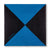 Triangles Pocket Square in Blue & Black