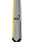 Gray Acid Yellow & Blue Eclipse Silk Tie Back