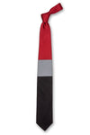 Gray Block Silk Tie Front