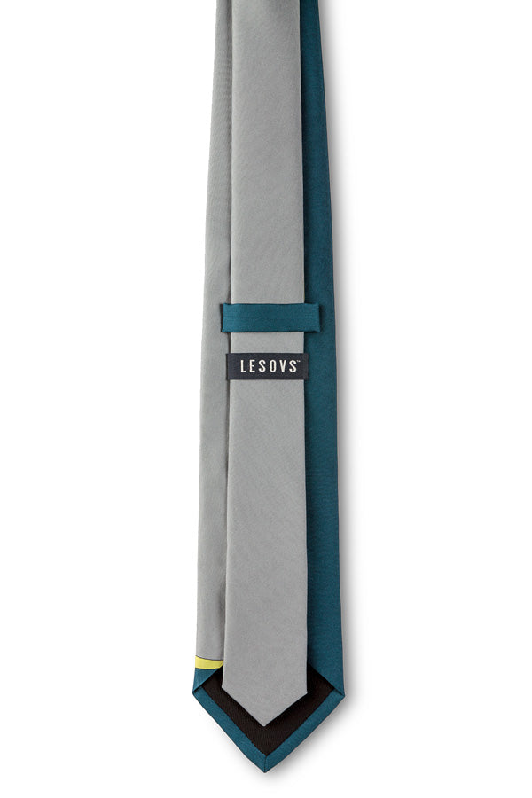 Gray Curves Silk Tie Back