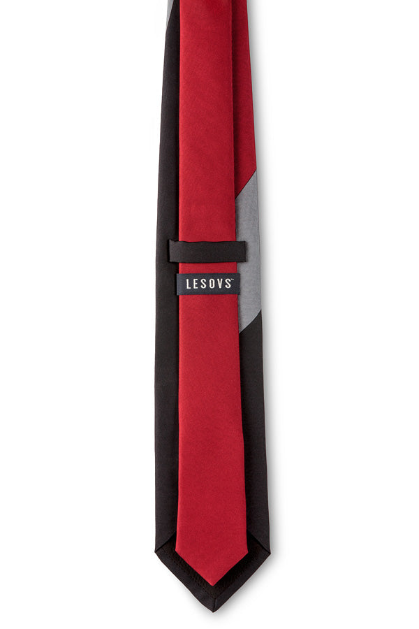 Gray Swoop Silk Tie Back