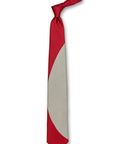 Red & Gray Eclipse Silk Tie Front